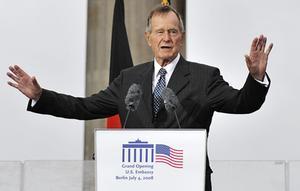 De voormalige Amerikaanse president George Bush. beeld AFP