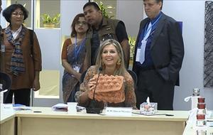 Koningin Máxima begint woensdagochtend aan haar werkbezoek aan Bangladesh. beeld ANP