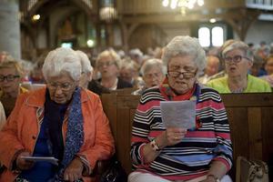 Zomerzang in de Oude Kerk in Katwijk aan Zee, afgelopen woensdagavond. beeld Henk Bouwman