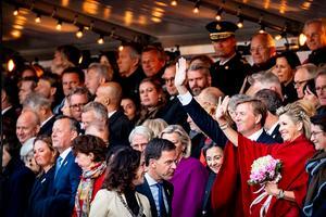 Het koningspaar tijdens Bevrijdingsdag 2019. beeld ANP