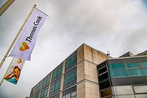 Exterieur van het hoofdkantoor van touroperator Thomas Cook, gevestigd in een verzamelkantoor in Hoofddorp. beeld ANP