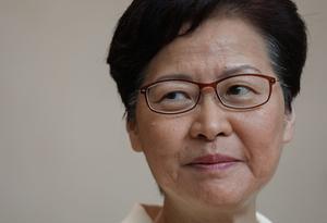 Carrie Lam, leider van Hongkong. beeld EPA