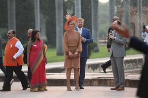 Bij het historische mausoleum van Safdarjung. beeld AFP