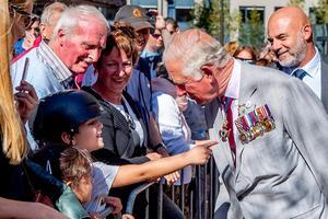 De Britse prins Charles in Arnhem. beeld ANP