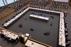 De generale synode van de Gereformeerde Gemeenten komt bijeen in het kerkgebouw van Gouda. beeld Sjaak Verboom
