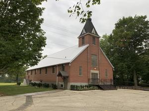 Het kerkgebouw van de NRC-afdeling in Courtland. beeld NRC Norwich