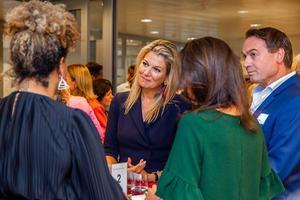 De ochtend van koningin Máxima stond woensdag in het teken van vrouwelijk ondernemerschap. beeld ANP