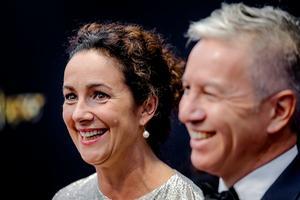 Burgemeester Halsema met haar partner Oey. beeld ANP