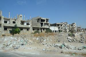 Verwoesting in de Syrische stad Homs. beeld Arie van der Poel
