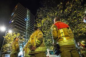 Brand in een flat in Rotterdam. beeld ANP