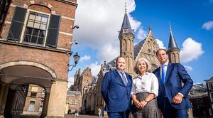 De partij van Otten (L), met Rookmaker (M) en De Vries. beeld ANP