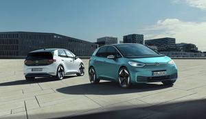 Volkswagen heeft maandag op de internationale autobeurs IAA in Frankfurt het elektrische model ID.3 onthuld. beeld Volkswagen