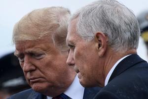 President Donald Trump en vicepresident Mike Pence. beeld AFP