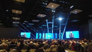Hoevelen hebben de idee van een theïstische evolutie al aangenomen, op eenzelfde wijze als Tim Keller? Foto: Tim Keller sprak in april op een conferentie van The Gospel Coalition in Indianapolis. beeld RD