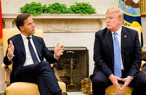 Rutte (l.) en Trump in februari 2018. beeld ANP