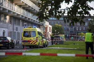 AMSTERDAM. Bij een schietpartij in de Bijlmer werd op 8 augustus een man op straat neergeschoten. Het slachtoffer werd ter plekke gereanimeerd en is vervolgens zwaargewond naar het ziekenhuis gebracht. Daar is hij overleden. Het is slechts een van de schietpartijen waar Amsterdam de afgelopen dagen mee te maken kreeg. beeld ANP Michel van Bergen