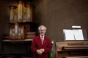 Sander van Marion in 2012 in de Bethelkerk in Scheveningen. beeld Sjaak Verboom