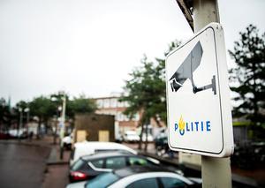 Cameratoezicht op het Tesselseplein in Den Haag. beeld ANP