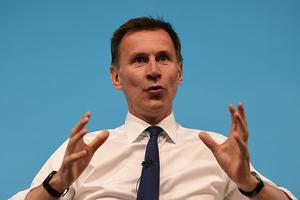 De Britse minister van Buitenlandse Zaken, Jeremy Hunt. beeld AFP, Oli Scarff