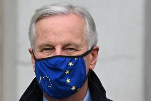 Brexitonderhandelaar Michel Barnier. beeld AFP, DANIEL LEAL-OLIVAS