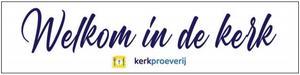 Het gratis spandoek. beeld Kerkproeverij