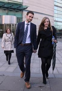 De banketbakkers Daniel en Amy McArthur weigerden de taart te maken omdat zij van mening zijn dat het homohuwelijk strijdig is met christelijke normen. beeld AFP