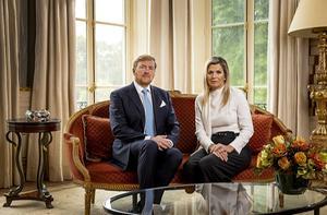 Het koningspaar. beeld ANP, Koen van Weel