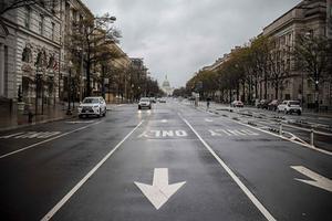 Lege straten in Washington, woensdag. beeld AFP, Eric Baradat