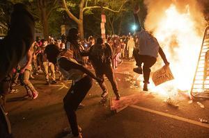 Protest in de buurt van het Witte Huis. beeld AFP