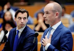 Het confessionele beroept zich op religie, het conservatieve op traditie. Foto: de Kamerleden Segers (CU) en Baudet (FVD) tijdens de Algemene Politieke Beschouwingen in september. beeld ANP, Robin van Lonkhuijsen