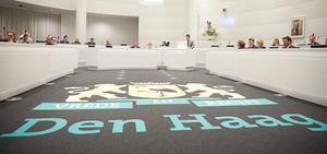De raadszaal van de gemeente Den Haag. beeld ANP, Martijn Beekman