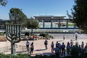 De Knesset, het Israëlische parlementsgebouw. beeld RD, Henk Visscher