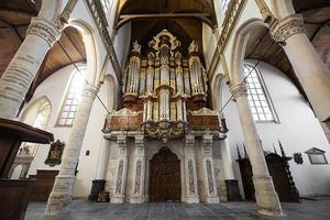 Het gerestaureerde orgel van de Oude Kerk in Amsterdam. beeld Maarten Nauw