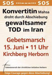 In Herborn werd een „gebedsmars” voor Mahsa gehouden. beeld RD