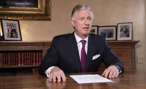 De Belgische koning Filip wees jongeren op hun verantwoordelijkheid. beeld EPA, Benoit Doppagne