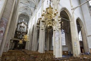 Concertlocaties, zoals de Bovenkerk in Kampen, moesten de achterliggende periode voortdurend schakelen: mogen er 250 of slechts 30 bezoekers naar binnen voor een concert? beeld RD, Anton Dommerholt