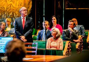 Cliteur tijdens zijn installatie in de Eerste Kamer. beeld ANP