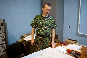 Rebellencommandant Igor Strelkov, ook bekend als Igor Girkin. beeld ANP