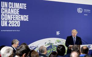 President Boris Johnson opende vorige week een VN-klimaatconferentie in Londen. beeld AFP, Chris J. Ratcliffe