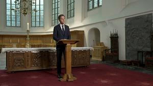 Premier Rutte tijdens zijn lezing. beeld PKN
