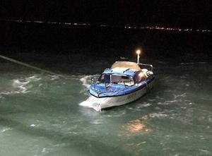 Het bootje van de vluchtelingen. beeld SNSM Dunkerque - Les Sauveteurs en Mer