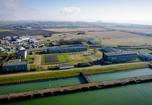 De beoogde locatie van de marinierskazerne in Vlissingen. beeld ANP