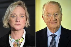 Delphine Boël en de Belgische koning Albert II. beeld AFP