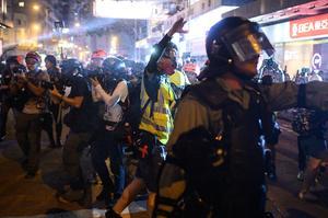 Protesten in HongKong, vorig jaar. beeld AFP