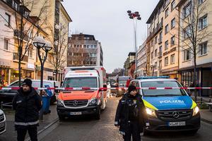 Onderzoek in Hanau. beeld AFP