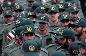 Leden van de Iraanse Revolutionaire Garde. beeld EPA, Abedin Taherkenareh