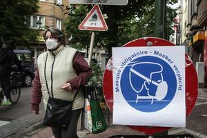 Straatbeeld in Brussel, 10 juli. beeld AFP, Aris Oikonomou