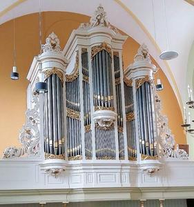 Het Van Damorgel in de Dorpskerk van Nunspeet. beeld Van den Heuvel Orgelbouw