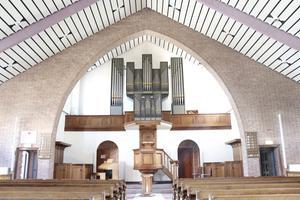 Het Van Vulpenorgel in de Vredeskerk in Veenendaal. beeld Jaap Jan Steensma