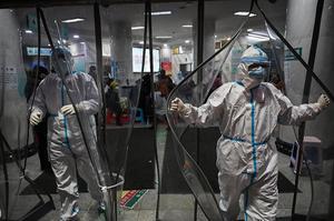 Ziekenhuis in Wuhan. beeld AFP